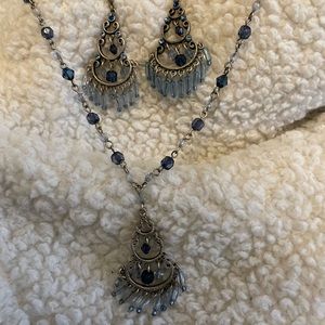 Blue Crystal Jewellery set